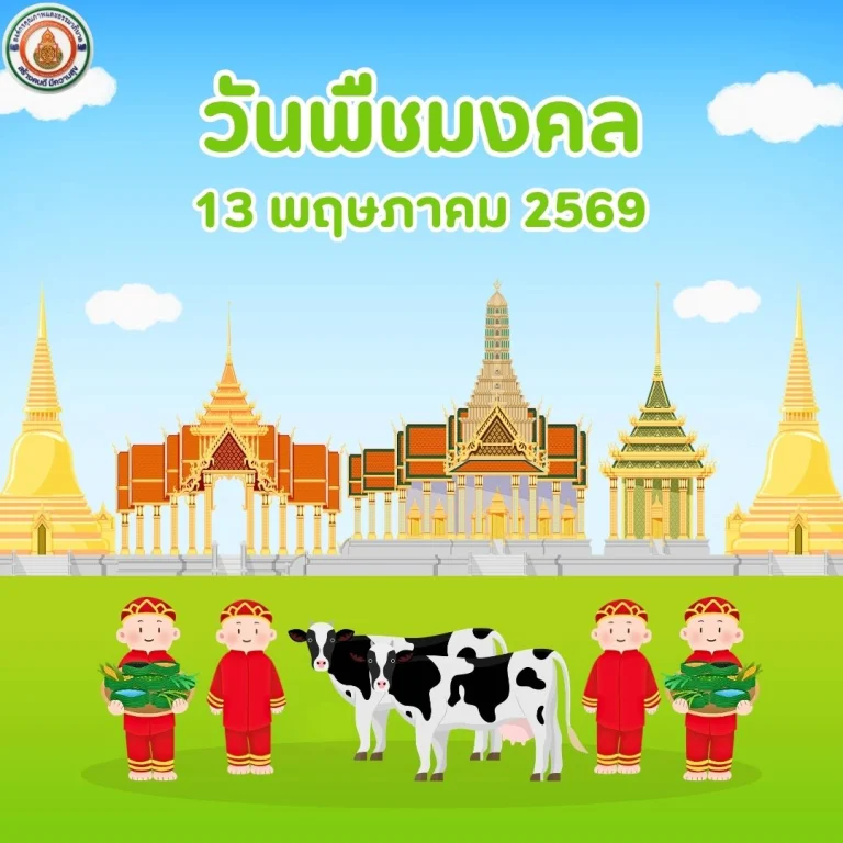 วันพืชมงคล 13 พฤษภาคม 2569