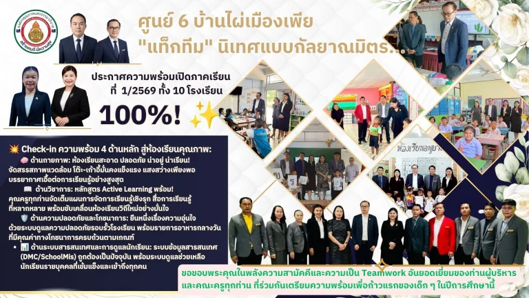 >>ศูนย์ 6 บ้านไผ่เมืองเพีย “แท็กทีม” นิเทศแบบกัลยาณมิตร.