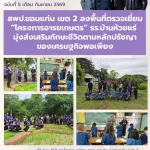 สพป.ขอนแก่น เขต 2 ลงพื้นที่ตรวจเยี่ยม “โครงการอารยเกษตร” โรงเรียนบ้านห้วยแร่ มุ่งส่งเสริมทักษะชีวิตตามหลักปรัชญาของเศรษฐกิจพอเพียง