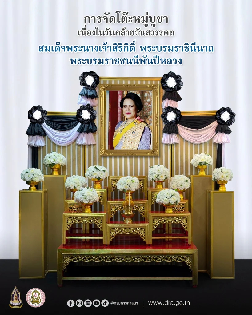 ตัวอย่างรูปแบบการจัดโต๊ะหมู่บูชา
